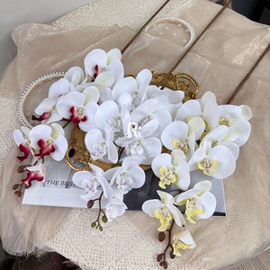 9 buah 3D anggrek Phalaenopsis bunga buatan untuk rumah pernikahan Hari Valentine dekorasi kamar berkualitas palsu - Product Image 4