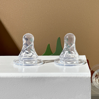 Tétine en silicone sans BPA confortable pour biberon, sensation de lait maternel, pour bébés de 0 à 12 mois