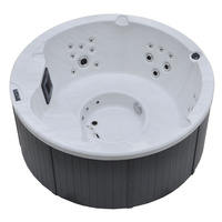 Spa de jardin moderne avec 120 jets, coque en acrylique, capacité de 1000 L, commande Balboa, 5 places, idéal pour villa
