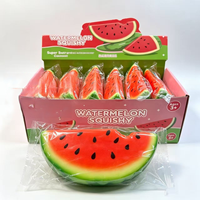 Jouet Squishy en PU en forme de fruits simulés (pastèque, durian), à rebond lent, anti-stress et anti-anxiété, cadeau de fête