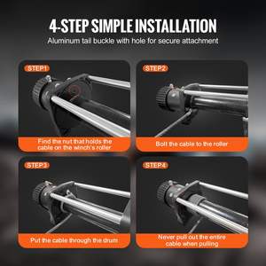 Cable de acero galvanizado para cabrestante de 3/8 pulgadas x 50 pies con gancho giratorio para aplicaciones de elevación y tracción de alta resistencia - Product Image 6