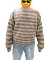 Pull en tricot épais dégradé personnalisé pour hommes, 520 GSM, ultra lourd, doux et chaud, effet ombré, pour le travail hivernal
