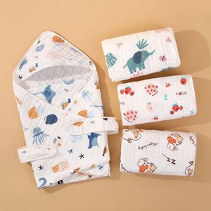 Ultra Soft 90*90cm Kids Hooded Bath Towels Custom Cotton Baby Bathrobe <b>Beach</b> Bath Poncho - Product Image 4