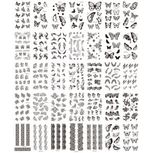 สติกเกอร์รอย<span class=keywords><strong>สัก</strong></span>รูปผีเสื้อดอกไม้สีดำกันน้ำ35ชิ้น/เซ็ตสติกเกอร์รอย<span class=keywords><strong>สัก</strong></span>รูปใบไม้ปลอมที่แขนตัวอักษรสติกเกอร์สักแฟชั่นชั่วคราว - Product Image 5