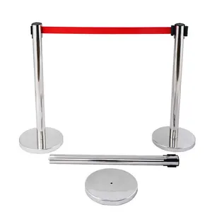 Événements de haute qualité tapis rouge file d'attente support corde Stanchion, ligne de file d'attente velours corde poste barrière