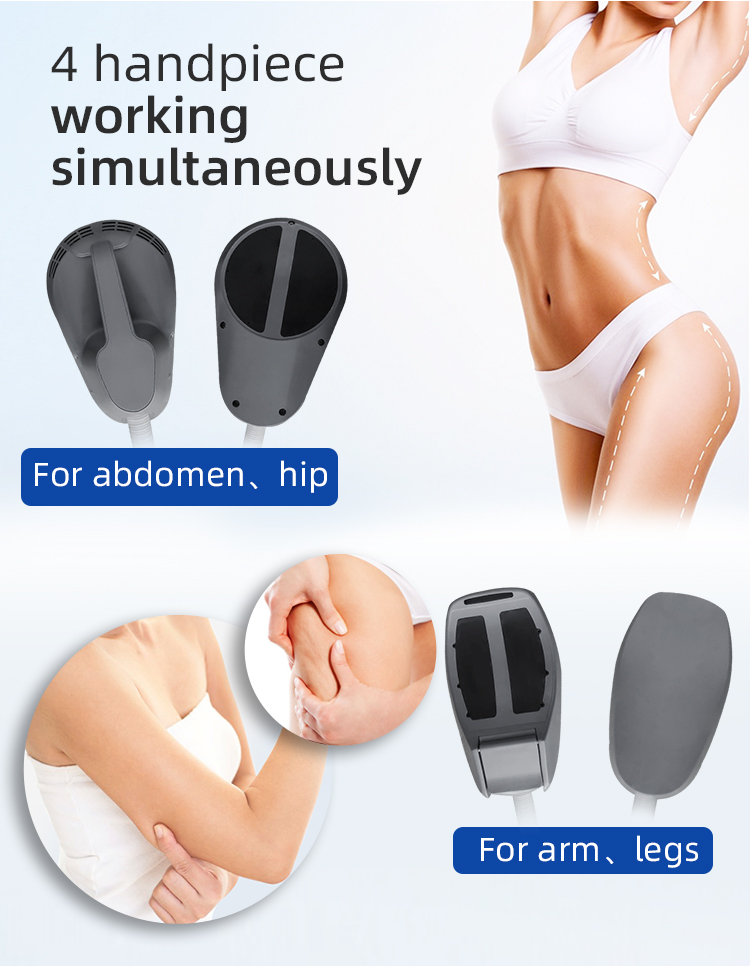 Cellulite Reduction Tesla Sculptor Portable Ems Body Sculpting Machine 4 Handles