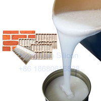 RTV2 Ornement en silicone liquide blanc Moule à carreaux 3D Moule en pierre artificielle Caoutchouc de silicone Faire brique Moule à glissement en pierre