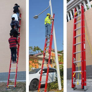 Suitable Outdoor Warehouse Telescopic Vertical <strong>Ladders</strong> Industrial Extension Folding <strong>Ladders</strong> 24ft to 40ft - Product Image 3