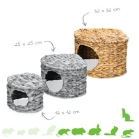 Maison en jacinthe d'eau pour rongeurs et lapins