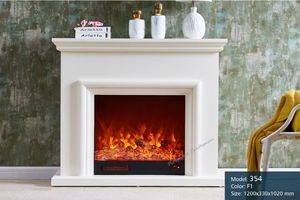 Chimenea Eléctrica de Estilo Antiguo Moderno Rústico de Roble, Repisa para Chimenea, Soporte para TV, para Villa o Apartamento, Ajustable - Product Image 4