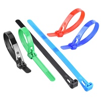 Attache de câble en nylon de reliure 150mm 200mm 250mm 300mm 350mm 400mmm 450mm 500mm 600mm Fil de nylon en plastique réutilisable libérable 1 sac