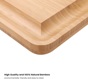 CEB01-1 Grand plateau à fromage en bambou et ensemble de couteaux, plateau à charcuterie, plateau de service à fromage, cadeaux uniques - Product Image 5