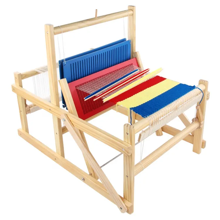 Machine Craft Educational Toys Traditional Weaving Loom Toy Small Wooden Weaving Frame Knitting for Kids Other Baby Toys