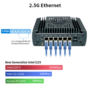 Nueva llegada N3161 Mini computadora con soporte VPN de cortafuegos Multi-Lan y ventilador de computadora Mini VPN - Product Image 3