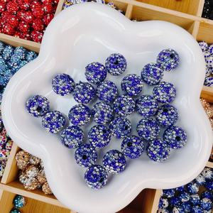 Cuentas de cristal hechas a mano con forma de bola de diamante, cuentas perforadas, cuentas separadoras, material para colgar en pulseras hechas a mano, accesorios DIY - Product Image 5