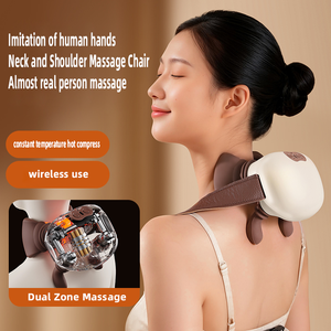 Masajeador de espalda <span class=keywords><strong>Shiatsu</strong></span> inalámbrico cuello profundo hombro amasado recargable tipo C carga cuello hombro masajeador - Product Image 3