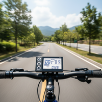 Speedometer sepeda Digital, Odometer sepeda komputer LCD besar bening tahan air dengan tipe elektronik lampu latar