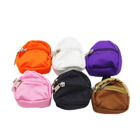 BT Kawaii coton poupée Mini sac 20cm jouets en peluche 1/6 BJD accessoires Double fermeture éclair sac d'école toile porte-monnaie sac à dos en gros