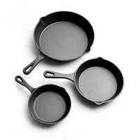 Poêle à frire moderne en fonte antiadhésive 14/16/20cm pour cuisson à induction, ustensile de cuisine en métal pour petit-déjeuner, œufs et crêpes