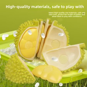 Jouet en plastique pelable unisexe le plus vendu, grande taille, imitation durian à trancher, pour enfants de 3 ans et plus, ensemble de jeu anti-stress en forme de fruit, boîte colorée - Product Image 4