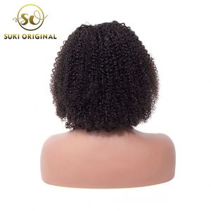 Hecho a mano barato 10 12 14 16 pulgadas 1b Top Remi humano indio de la Virgen <span class=keywords><strong>el</strong></span> pelo corto Bob rizado Hd de encaje pelucas - Product Image 4