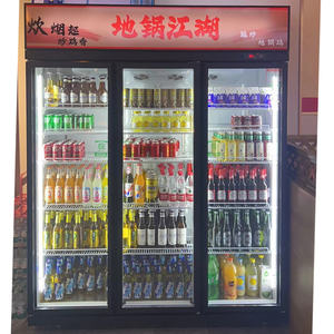 Étagères réglables, réfrigérateur à économie d'énergie, lumières LED, refroidissement par air, réfrigérateur-congélateur universel, présentoir de boissons, roues universelles - Product Image 4