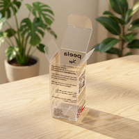 Boîte en plastique PET transparente avec matériaux recyclés pour l'emballage de parfums, de rouges à lèvres, de crèmes pour les yeux et d'huiles essentielles