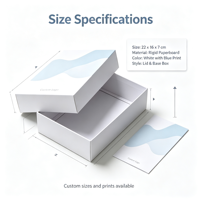 Boîte cadeau rigide blanche sur mesure, acceptation des commandes d'échantillons, boîte rigide recyclable pour l'emballage de produits de luxe