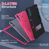 Étui antichoc pour Redmi Pad SE 11 avec support pliable, silicone + PC, design fin et robuste, adapté aux enfants, pour l'extérieur, OEM ODM