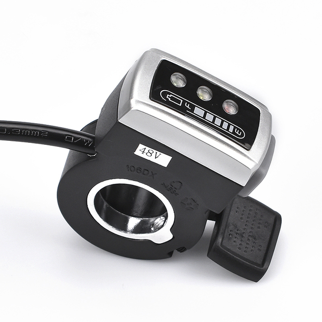 106DX 36V/48V Thumb Throttle with Battery Display for Electric Scooter E-Bike Electric Bicycle Parts