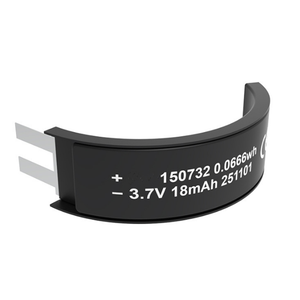 Batterie solide ultra-mince de forme spéciale 3,7 V 18 mAh 150732 pour jouets - Product Image 2