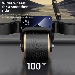 Roue abdominale 470 à rebond automatique avec support coudes, entraînement fitness abdominal à deux roues pour femmes - Product Image 4