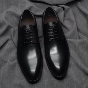 Zapatos Oxford Derby de Cuero de Grano Completo Hechos a Mano de Alta Gama, con Cordones Cuadrados, Transpirables, para Hombre, para Bodas, Estilo Británico, para Negocios - Product Image 6