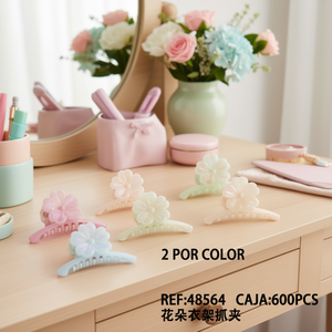 Clip per capelli con fermaglio a forma di fiore, 2 per colore, colori pastello, per donne e ragazze - Product Image 3