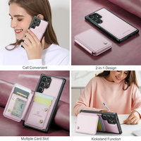 Jeehood Factory pour Samsung S24 S23 Ultra S22 S21 S20 Case RFID Wallet Card Holder Amovible pour Samsung S24 ultra Flip Cover