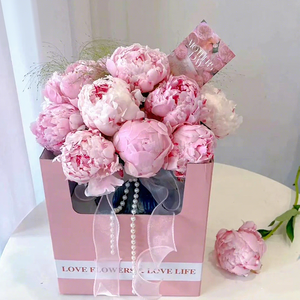 Boîte à fleurs en papier kraft rigide biodégradable, forme personnalisable, fermeture magnétique, pour fleuristes, bouquets de <span class=keywords><strong>mariage</strong></span> - Product Image 3