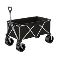 Chariot de transport pliable haute capacité, extra long, pour le camping en plein air et la plage