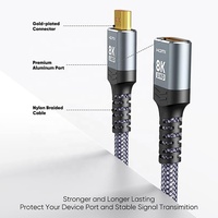 Câble HDMI haute vitesse 4K 8K mâle vers femelle, adaptateur HDMI 2.0 2.1, cordon plaqué or pour téléviseur, moniteur, projecteur, ordinateur portable