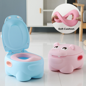 OEM Animal Hippo Plastic Baby Squatty Potty, Kids Toddler Travel Training Toilet Potty Chair/