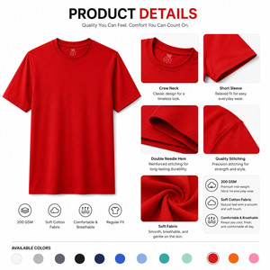 Custom Logo Men Performance <b>T</b>-<b>Shirt</b> Quick Dry Personalized Printing Wholesale Sports Tee Private Label S-4XL Active Red - Product Image 4