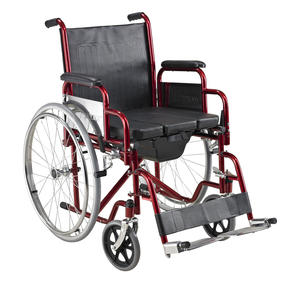 Kursi roda fungsional mode nyaman untuk rumah sakit, kursi roda Flip up sandaran tangan baja dapat dilepas - Product Image 1