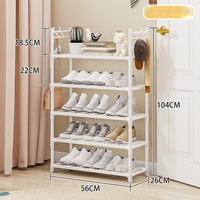 Meuble à chaussures simple pour la maison, sur pied, mobile, épaissi, multifonctionnel, moderne, multi-niveaux, pour rangement