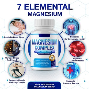 OEM/ODM Popolare Integratore Energetico in Capsule di Glicinato di Magnesio per Adulti, Complesso per la Salute Immunitaria e Intestinale, Supporto per 24 Mesi - Product Image 4