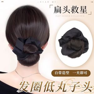 Perruque chignon pour femme avec pinces à cheveux, noire, chignon bas complet, coiffure HJ208 - Product Image 4
