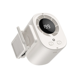 Portable <b>Mini</b> Air Cooling Fan Digital Display Rechargeable Waist‑Clip Personal Fan Low Noise Usb Powered For Outdoor Working - Product Image 2