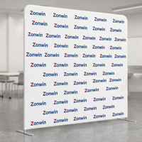Support de bannière tendue personnalisé pour événements, 2,3 m, 3 m, 6 m, en aluminium, avec tube pop-up, pour affichage en tissu tendu