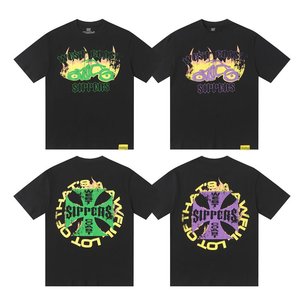 T-shirt da uomo reversibile con stampa di <span class=keywords><strong>Ben</strong></span> Franklin, 100% cotone, stile hip hop streetwear, con stampa 'That's a Awful Lot of Cough Syrup' sul manica - Product Image 4