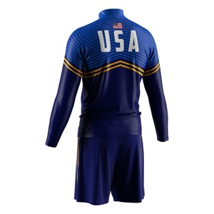 ชุดวอร์มอัพสำหรับการต่อสู้ ไซส์พิเศษ 5XL ชุดซิงเกิลท์ลายธงชาติอเมริกัน ชุดยกน้ำหนักสำหรับการแข่งขัน - Product Image 2