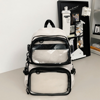Sac à dos Ita imperméable et mignon pour adolescents, grande capacité, sac à dos d'étudiant personnalisé avec affichage transparent pour badges, sacs Ita, Mochila