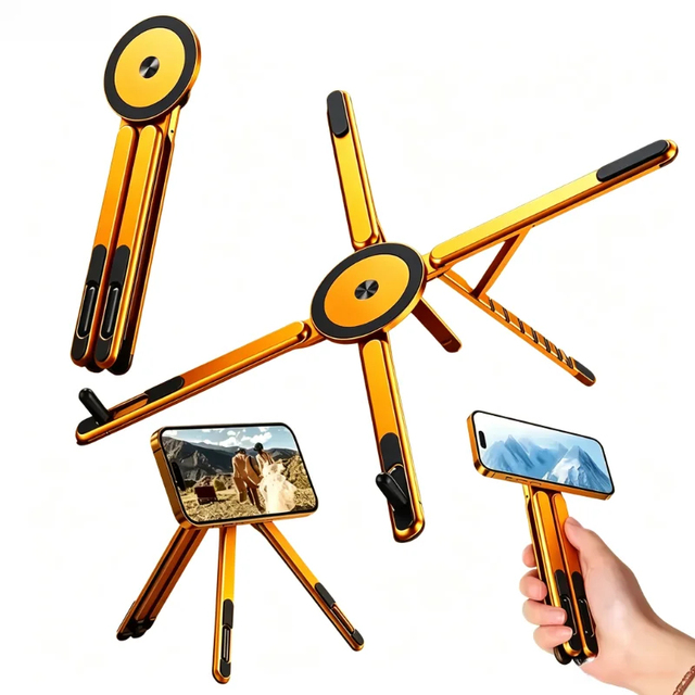 New ABS Flexible 360 Rotating Adjustable Height Universal Travel Multiple Use Magnetic Desk Phone Holder Laptop Tablet Tripod